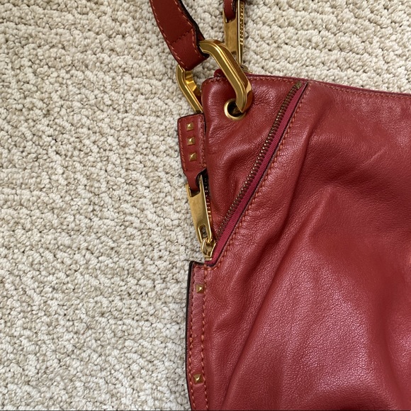 REDUCED Marc Jacobs shoulder hobo dark raspberry leather. Like new ! - Picture 8 of 9